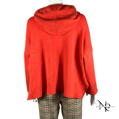 Kol Detaylı Turuncu Sweatshirt