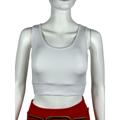 Basic Fit Beyaz Kısa Crop Top