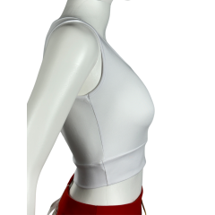 Basic Fit Beyaz Kısa Crop Top