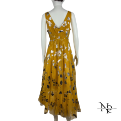 Golden Breeze Desenli Maxi Elbise
