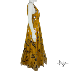 Golden Breeze Desenli Maxi Elbise