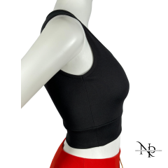 Basic Fit Siyah Kısa Crop Top