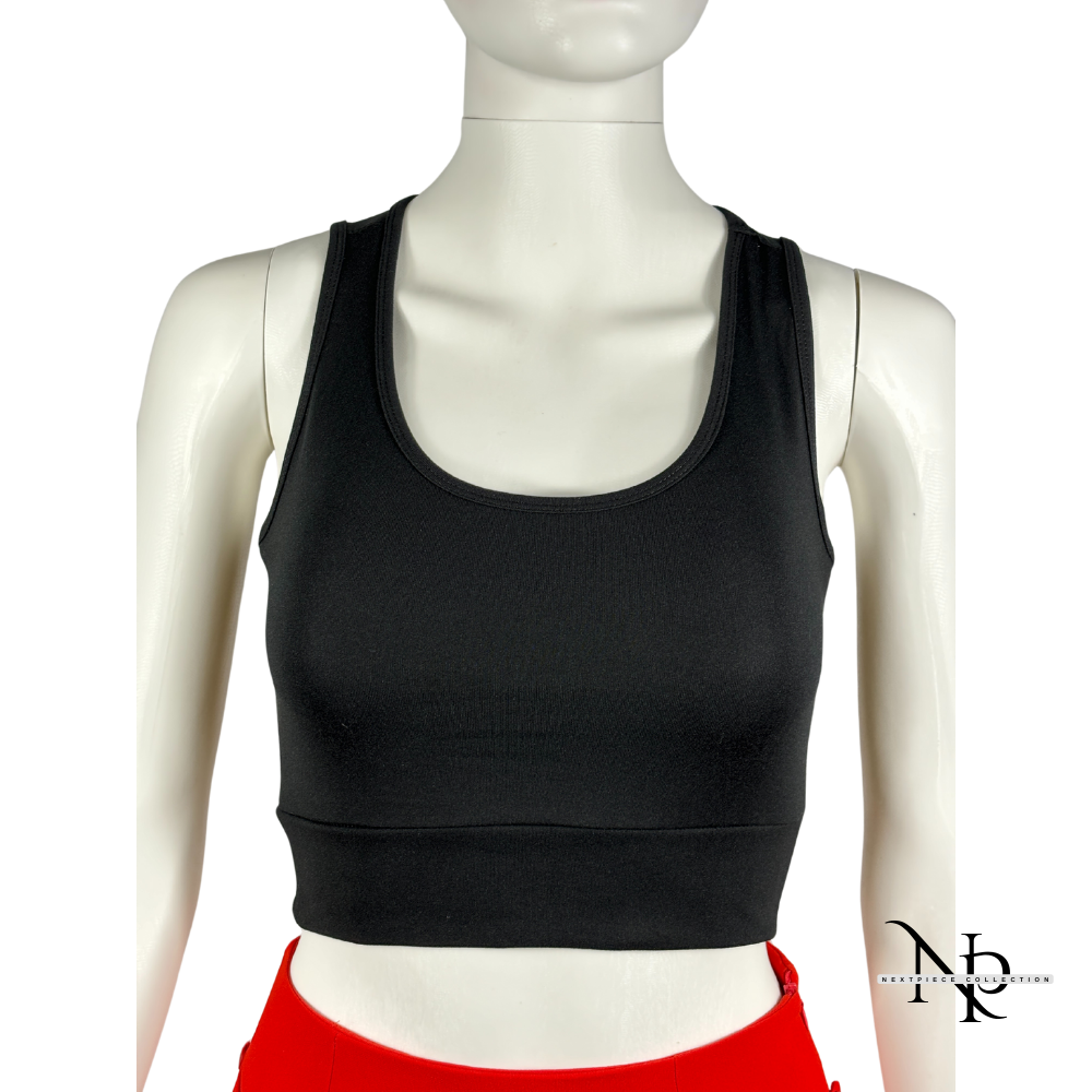 Basic Fit Siyah Kısa Crop Top