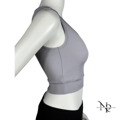 Basic Fit Gri Kısa Crop Top