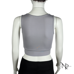 Basic Fit Gri Kısa Crop Top